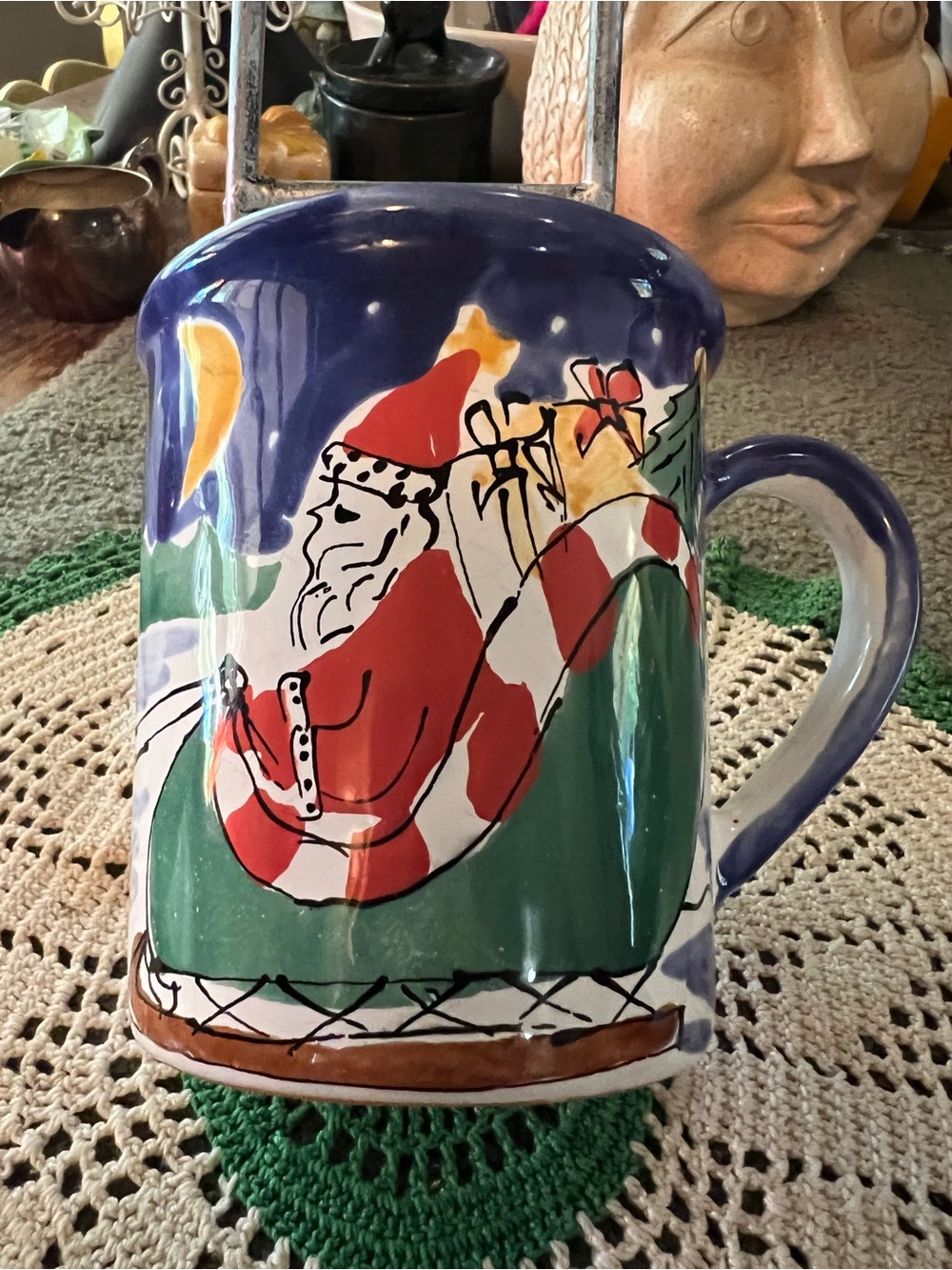Starbucks Hand-Painted Made in Hungary 🥰 Santa Mug with Gift Motif